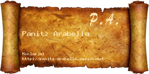 Panitz Arabella névjegykártya